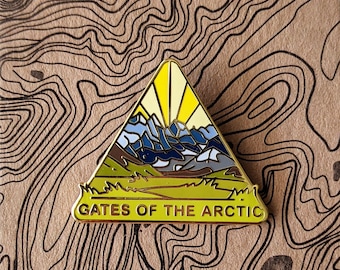 Gates of the Arctic National Park Hard Enamel Pin | National Park Lapel Pin Collection - Outdoorsy Accessories Gift for Nature Hiking Lovers