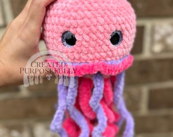 No Sew Crochet Jellyfish Pattern, Jem the Jellyfish Amigurumi (Instant Download)