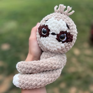 CUSTOM Color Soft Crochet Plushie Stuffed Sloth Amigurumi Crochet Sloth Gift Idea