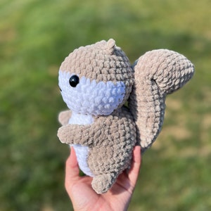 CUSTOM Color Soft Crochet Plushie Stuffed Squirrel Amigurumi Crochet Squirrel Gift Idea