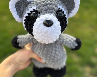 Soft Crochet Raccoon Plushie | Personalized Amigurumi Gift