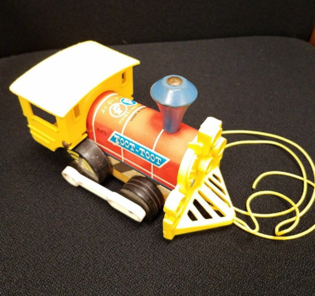 Vintage 60s Fisher Price Toot Toot Train, Pull Toy Etsy