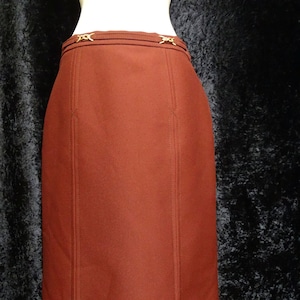 Vintage brown skirt Gérard Pasquier Paris, 80s. Made in France.