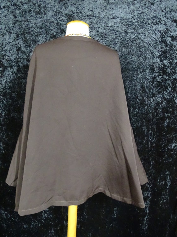 Vintage brown cape, long sleeves, 60s/70s. - image 5