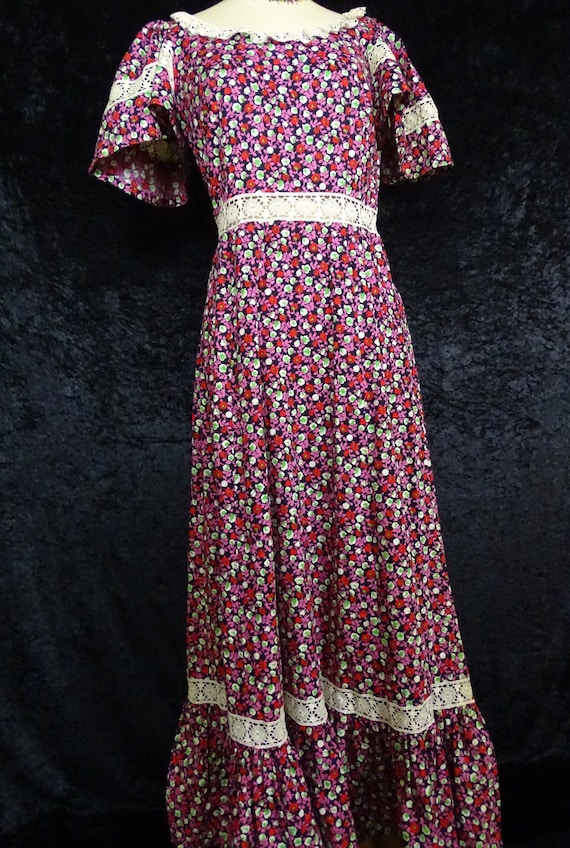 Magnifique robe longue prairie vintage, faite à l… - image 1