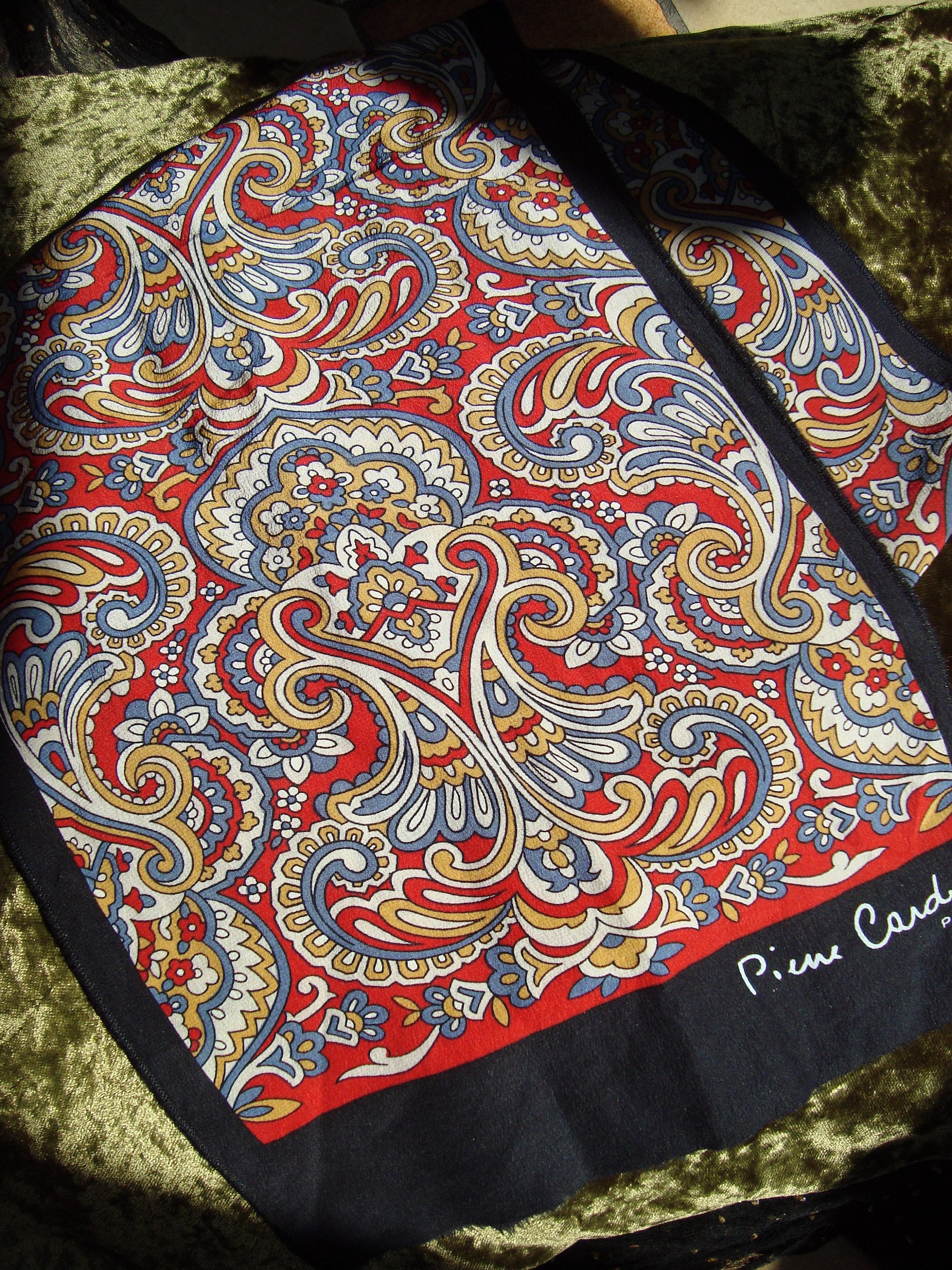 Vintage Scarf, PIERRE CARDIN Paris, 70s - Etsy