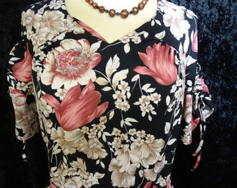 Robe vintage à fleurs, années 80.