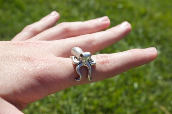 Octopus Ring Wrap Ring Adjustable Ring Animal Jewelry Jewelry
