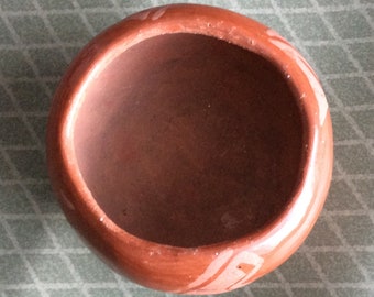 Olla llamando a la tetera... Vintage Leta Southwest Pottery tazón pequeño