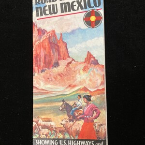Carte routière officielle du Nouveau-Mexique de 1940
