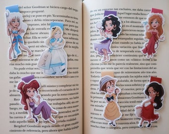 Princesas Parte III | Princesas Chibi| Marcapáginas | Punto de libro | Hecho a mano | Handmade