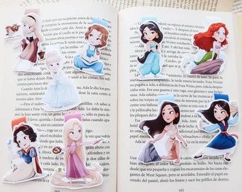 Princesas Parte I | Princesas Chibi| Marcapáginas | Punto de libro | Hecho a mano | Handmade