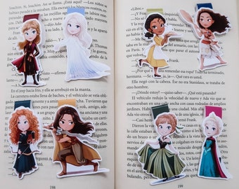 Princesas Parte II | Princesas Chibi| Marcapáginas | Punto de libro | Hecho a mano | Handmade