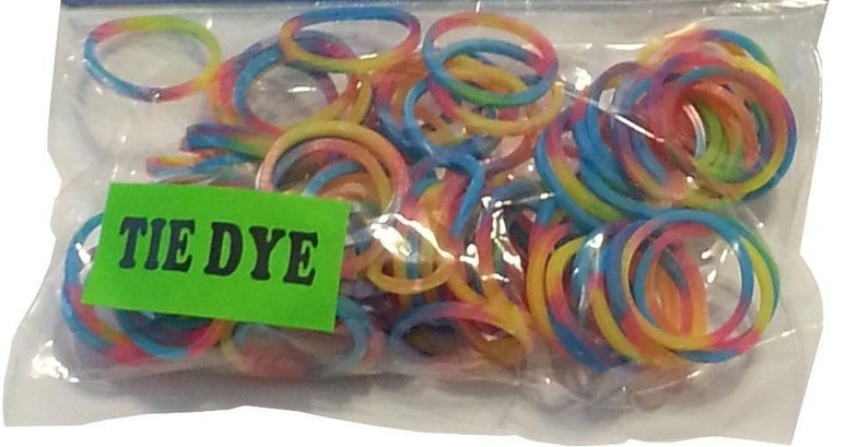 Rubbzy Tie Dye Multicolor 100 Silicone Bands