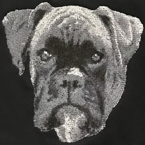 Boxer B & w embroidery