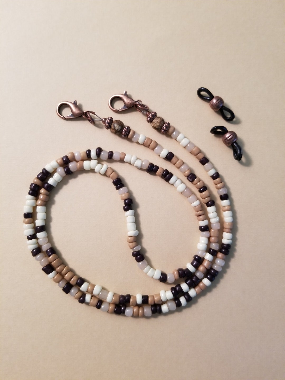 Eyeglasses Chain, Sunglasses Chain, Men, Women, Brown, Copper, Mask