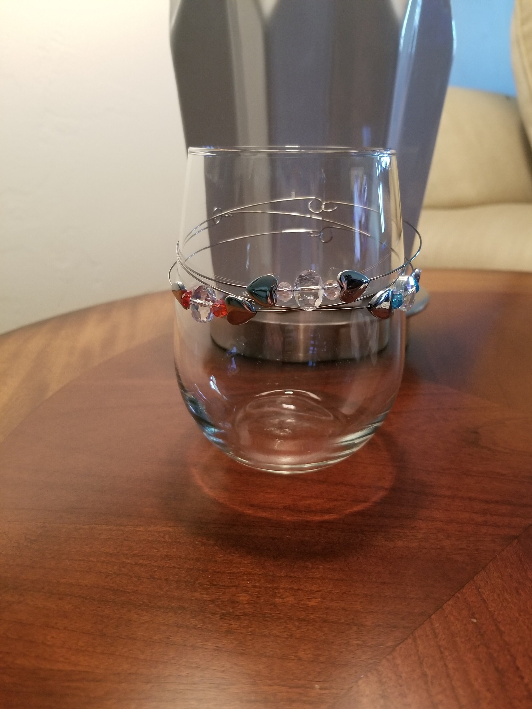 Wine Charms for Stemless Glasses Set of 6 New Home Etsy