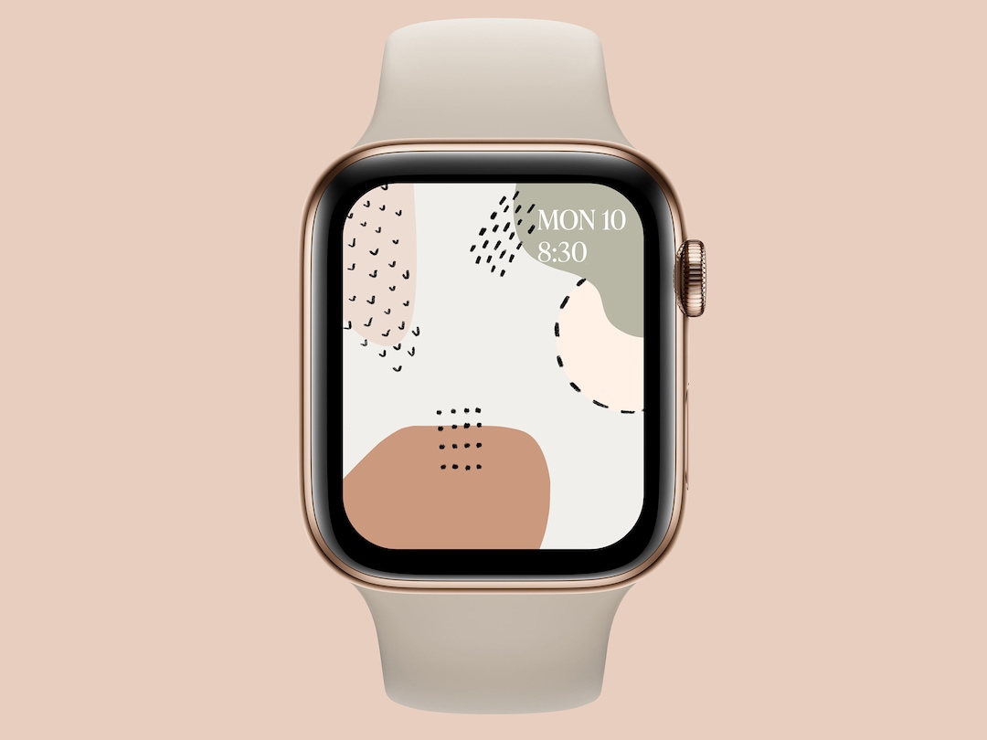 Apple Watch Wallpaper Pantalla de bloqueo del reloj Tema minimo Tema desnudo neutro Etsy Mexico