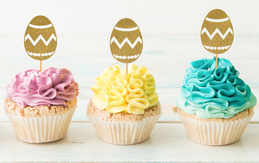 Easter Egg Cupcake Toppers Decorations for Easter Egg Etsy