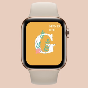 Monogram "G" Apple Watch Wallpaper | Personalized Watch Background | Watch Lock Screen