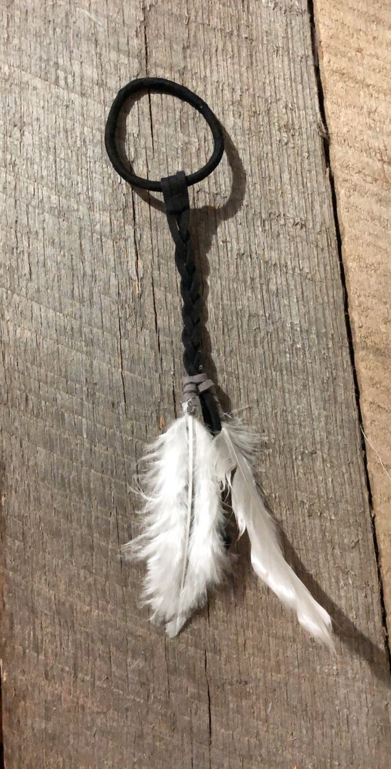 Feathered Hair Ties Etsy
