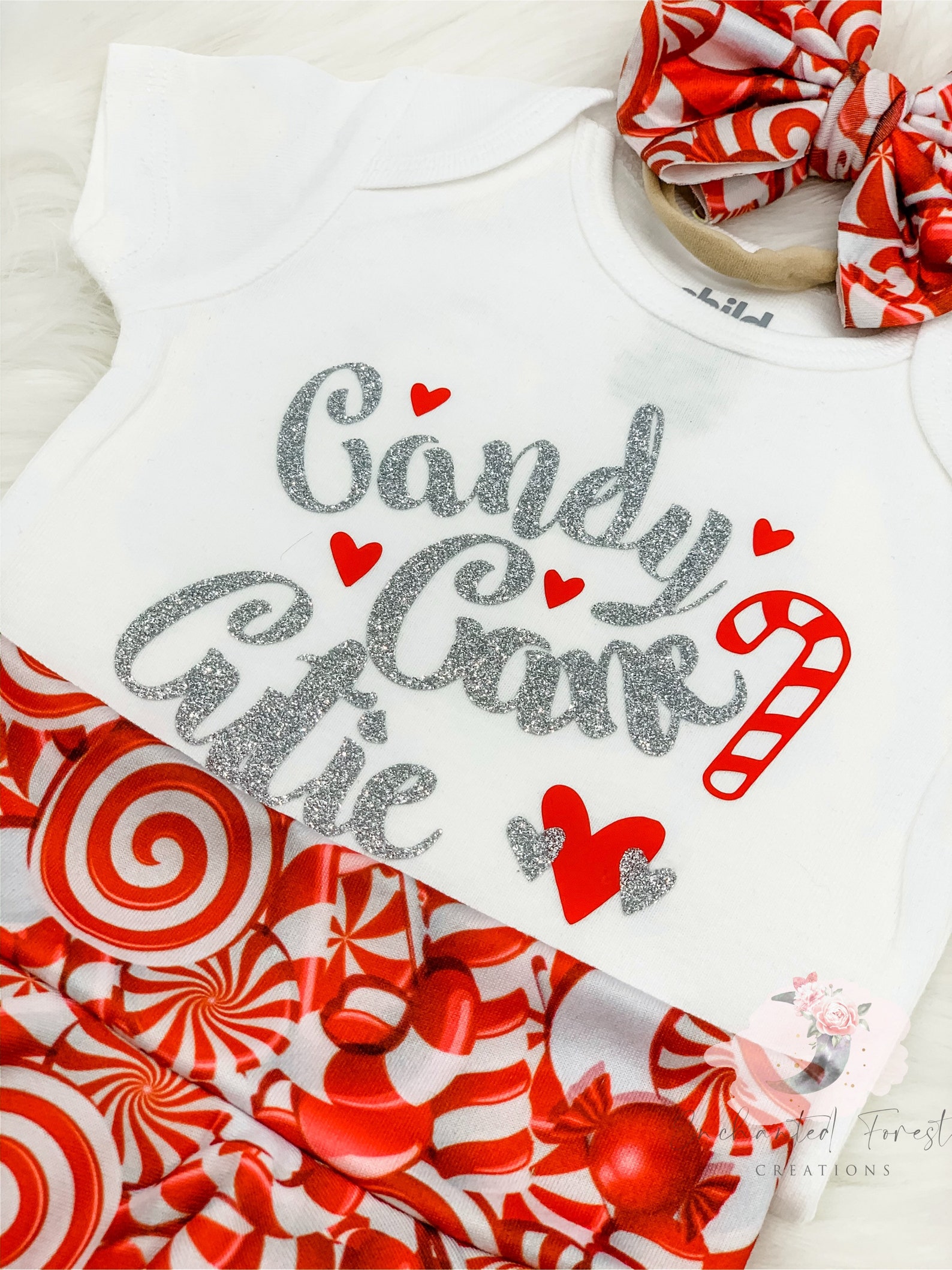 Candy Cane Christmas Shirt for Girls Different Sizes Etsy