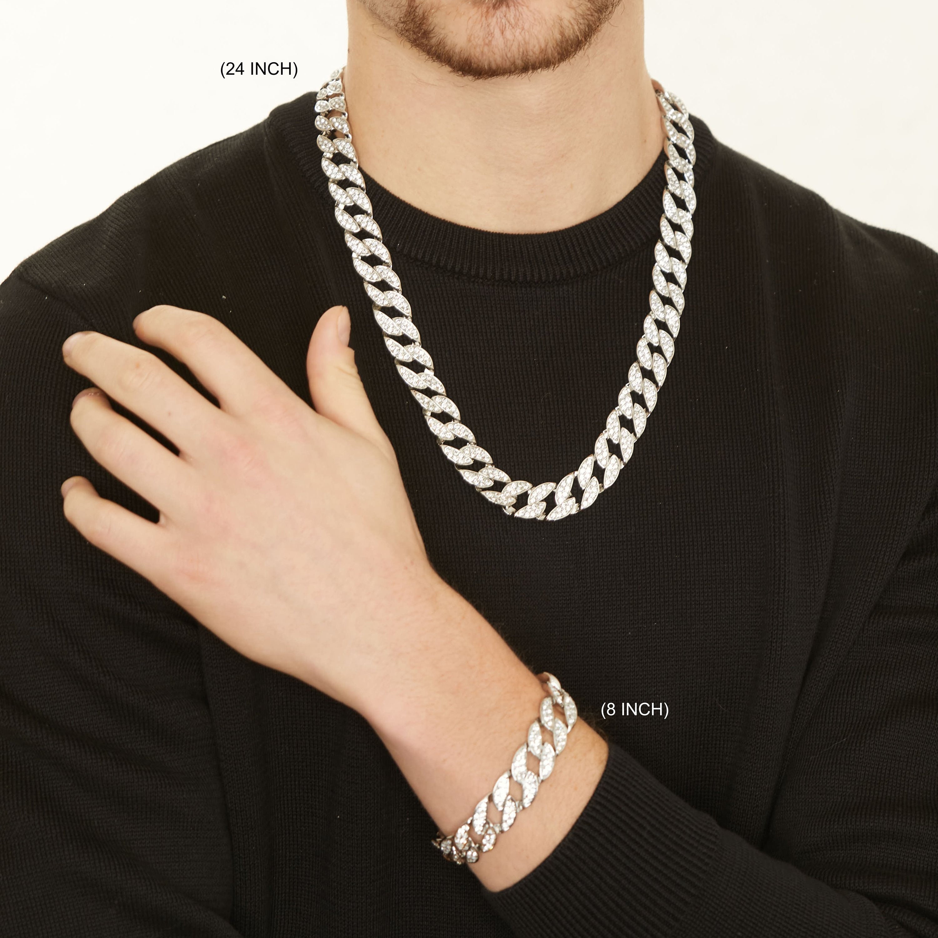 KISPER Miami Cuban Link Chain for Men 