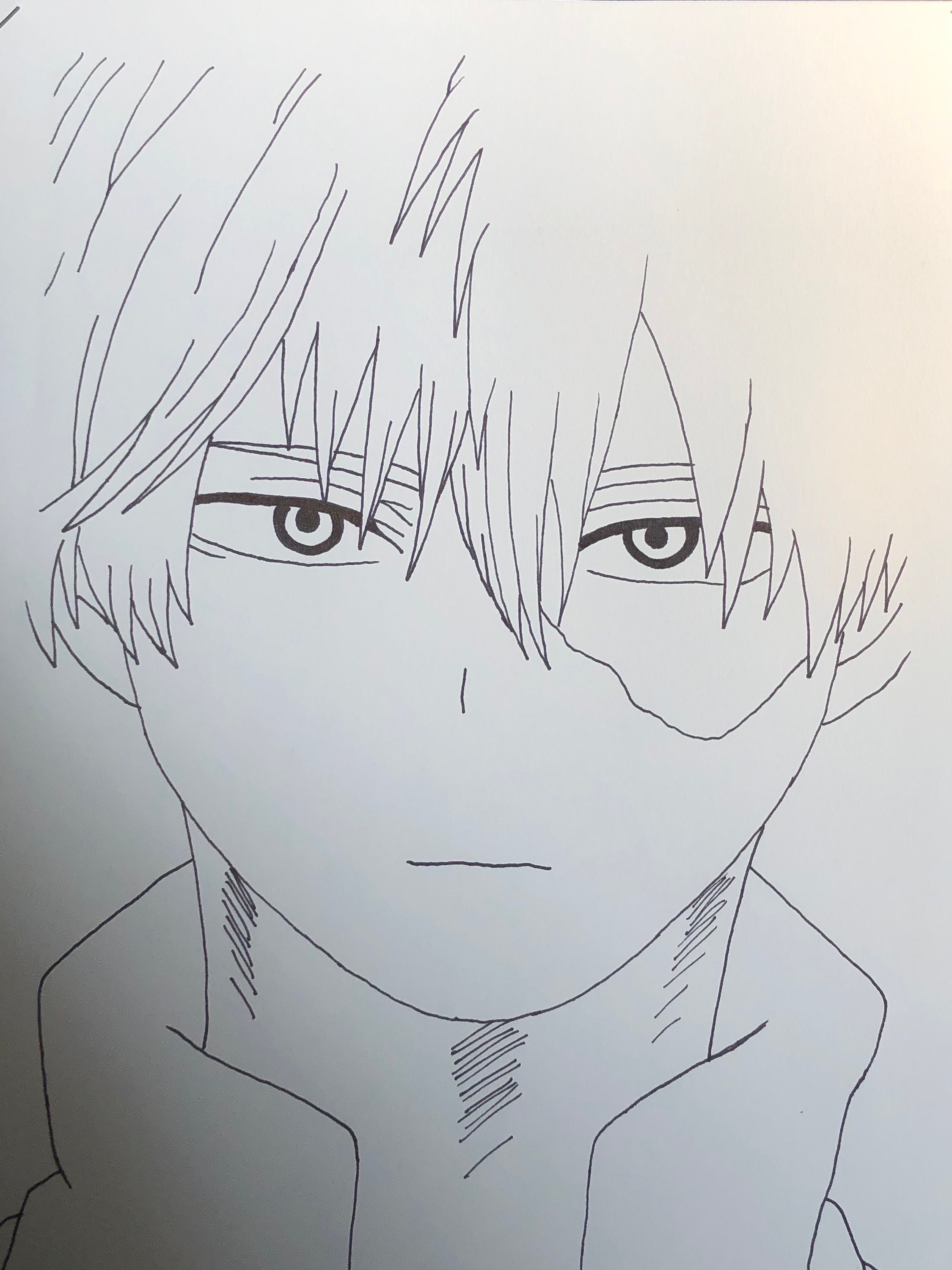 Shoto Todoroki Anime Coloring Page | Etsy