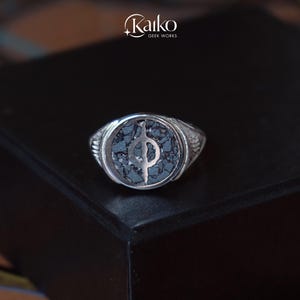 Sigillo MTG Phyrexia Infect Symbol Pietra naturale ricostituita Argento Sterling 925 di KAIKO