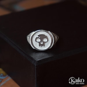MTG Signet Ring Swamp Black Mana 925 Sterling Silver by