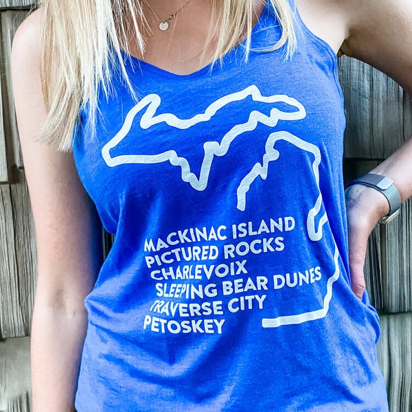 Michigan Mitten Places Tank Top