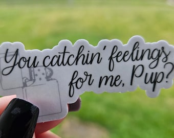 You catchin' feelings for me Pup?,  Sean Roberts, dominic king, tobias king, waterproof sticker, kindle sticker, booktok, raven