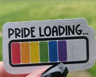 Carga de orgullo, orgullo, lgbtq+, pegatina, pegatina troquelada, pegatina kindle, pegatina portátil, arco iris, amor es amor, positivo