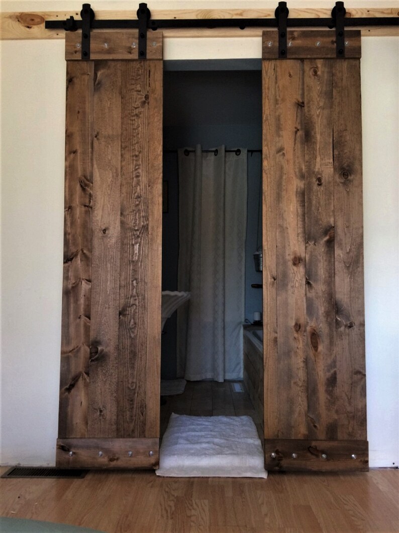 Double Barn DoorsHARDWARE Option6.6 Ft sliding Double Barn Etsy