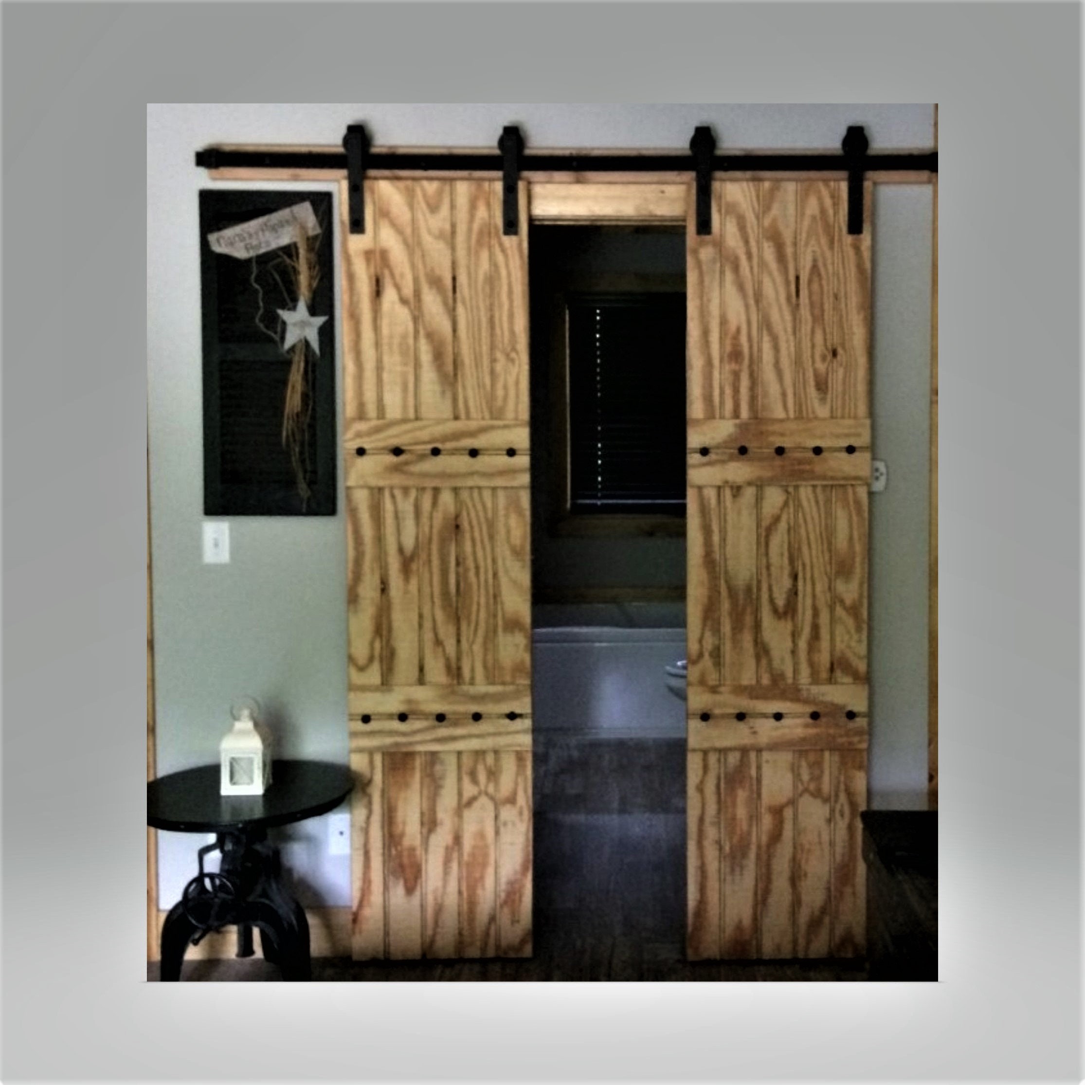 Double Barn Doorshardware Option 6 6 Ft Sliding Barn Door Etsy