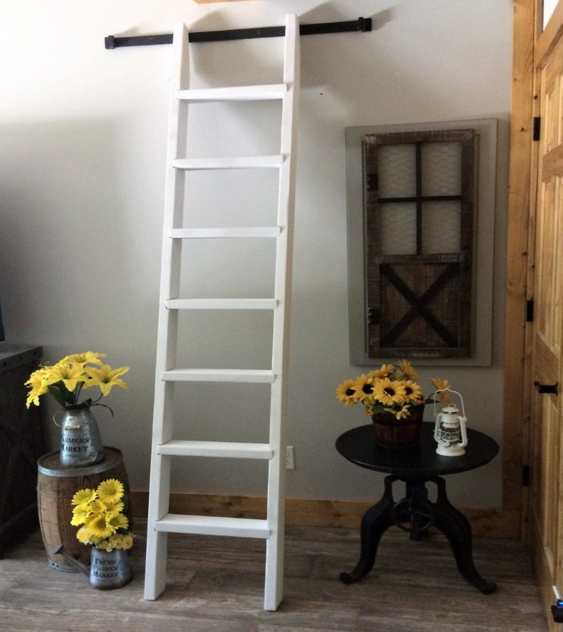 WHITE Ladder MOUNTNG Kit Option3ft Railtop Hooksthat Come Etsy