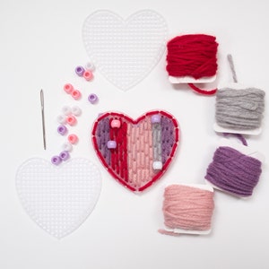 Heart Sewing Kit/Kids Sewing Kit/Valentine Craft/How to Sew Kit/Kid Craft Kit/Learn to Sew/Montessori Sewing/Life Skills/Preschool Sewing