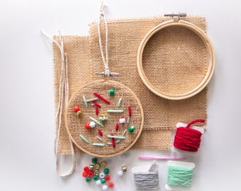 Christmas Ornament Sewing Kit/Montessori Sewing/Kids Christmas Craft/Ornament Making Kit/Ornament Kit/DIY Ornament/Kid Sewing Kit/How to Sew