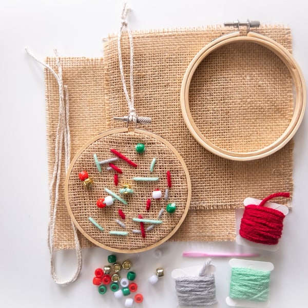 Weihnachten Ornament Nähen Kit/Montessori Nähset/Kinder Weihnachten Handwerk/Ornament Kit/Ornament Kit/DIY Ornament/Kinder Nähset/Wie man näht