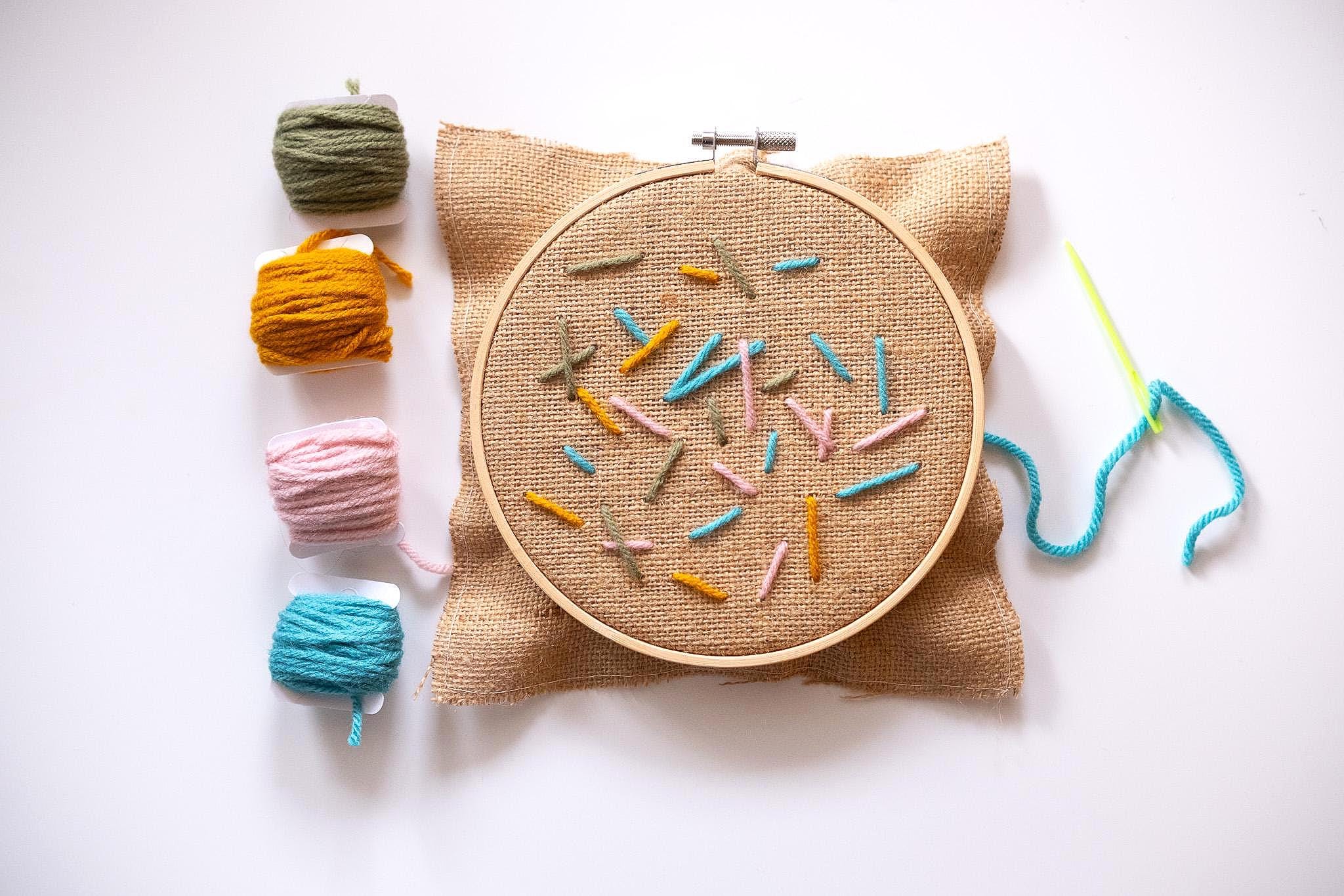 Kids Sewing Kit / Preschool Sewing/Learn to Sew Kit/Montessori Sewing/Craft Kits/Children Sewing Game/ How to Sew /Life Skill/Burlap Sewing