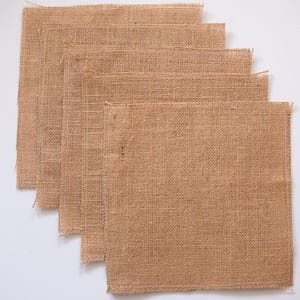 Burlap Fabric Squares/Sewing Kit Refill/Learn to Sew/Kids Crafts/Craft Supply/Montessori Sewing/Button Sewing/Preschool Sewing/Craft Kit