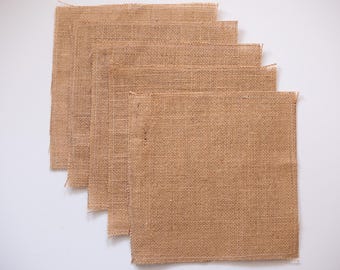 Burlap Fabric Squares/Sewing Kit Refill/Learn to Sew/Kids Crafts/Craft Supply/Montessori Sewing/Button Sewing/Preschool Sewing/Craft Kit