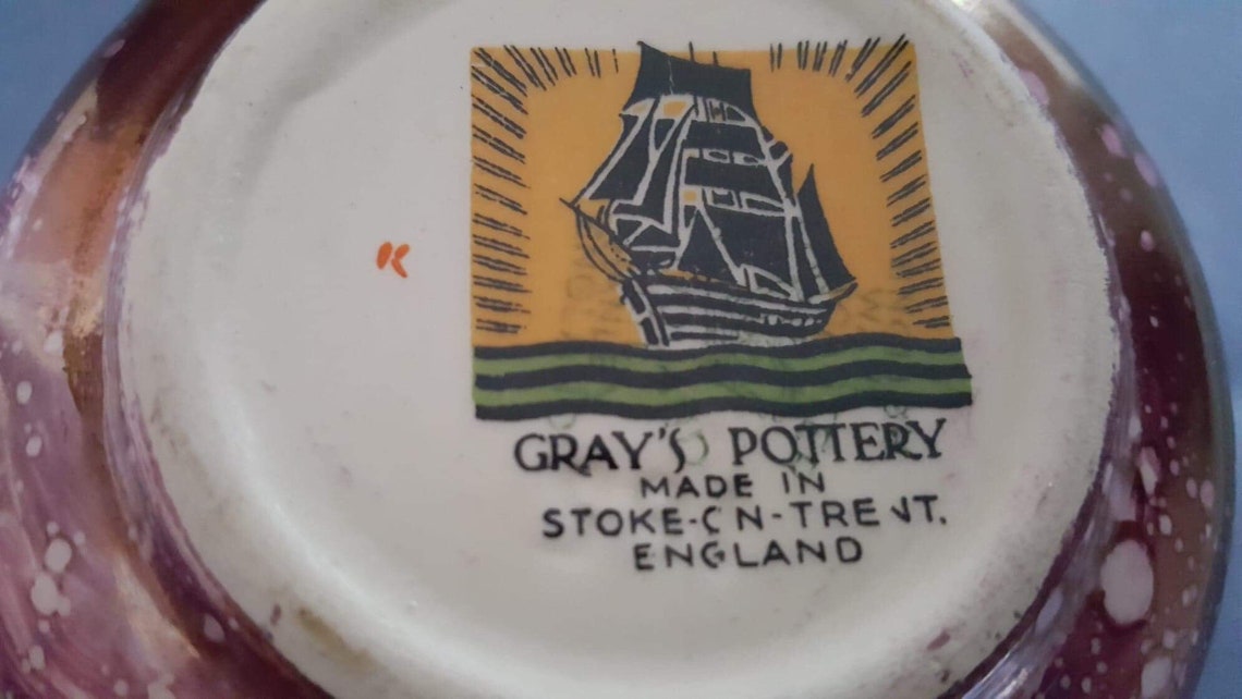 Gray's Pottery Hunters Sugar Bowl Made in StokeOnKent Etsy