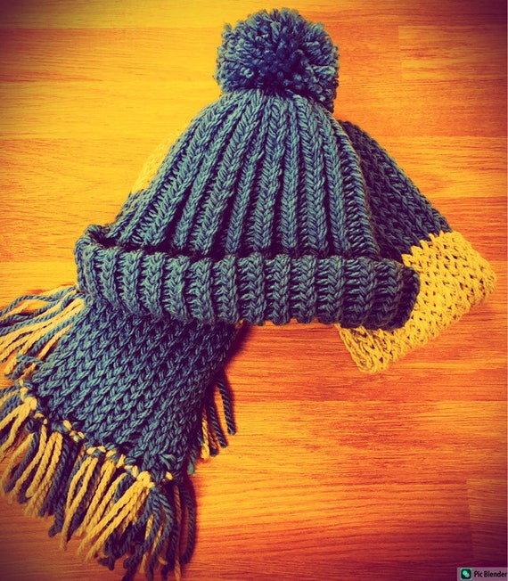 matching bobble hat and scarf