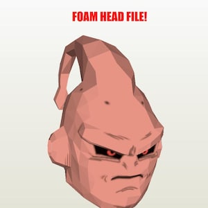 Buu Fighter Foam Pepakura Kopf-Muster