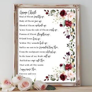 Catholic/Christian Prayer - Anima Christi Digital Printable