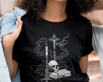 Memento Mori Tee, All Souls Day Shirt - Catholic Gifts for Women and Men, Catholic Lent Shirt