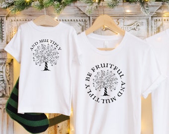 YOUTH "Be Fruitful and Multiply" Tee - Catholic/Christian Clothing for Kids - (Matching Adult Tees in the Shop)