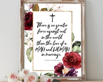 Cardinal Burke Marriage Quote - Catholic Gift or Card, Digital Download/Printable