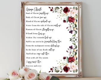 Catholic/Christian Prayer - Anima Christi Digital Printable